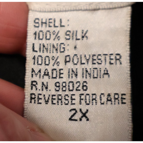 Vtg Black Silk Beaded Evening Dress Art Deco Formal Event‎ Holiday Plus Size 2X - Picture 6 of 16